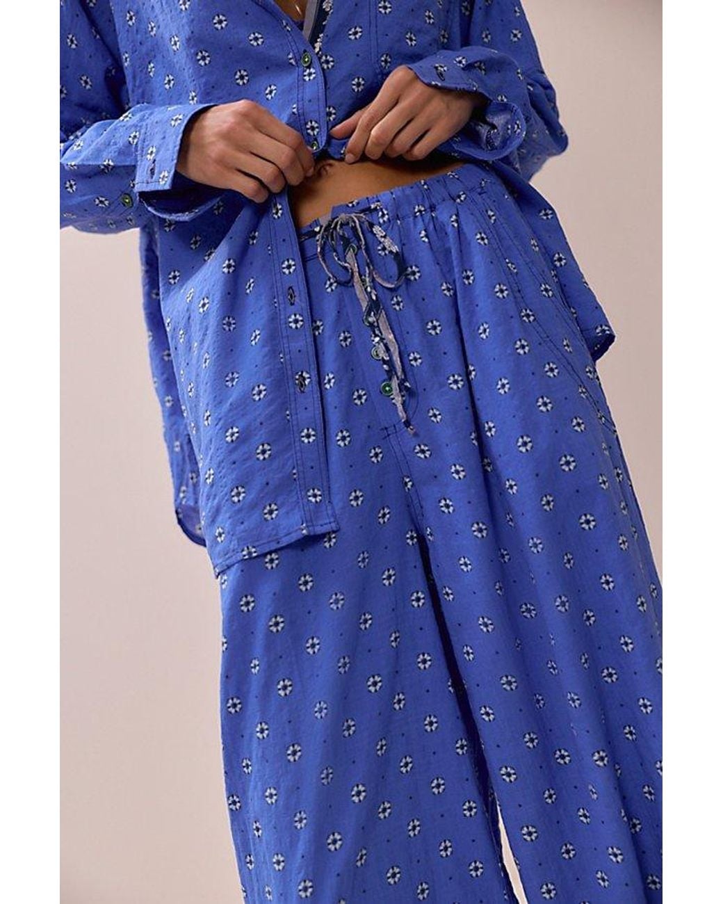 Intimately By Free People Blue On Repeat Pyjama Trousers By
