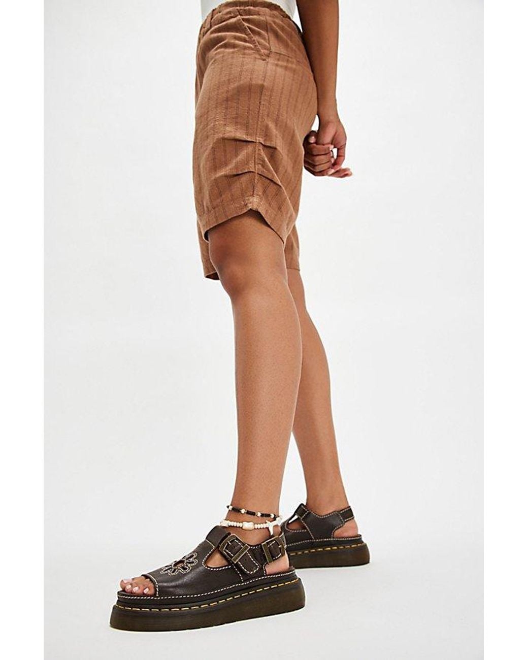 Dr. Martens Black Dunnet Flower Sandals By