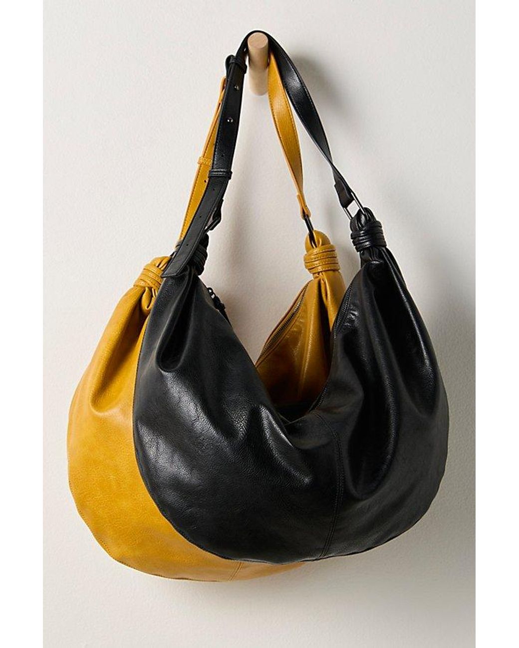 Free People Black Vegan Slouch Bag