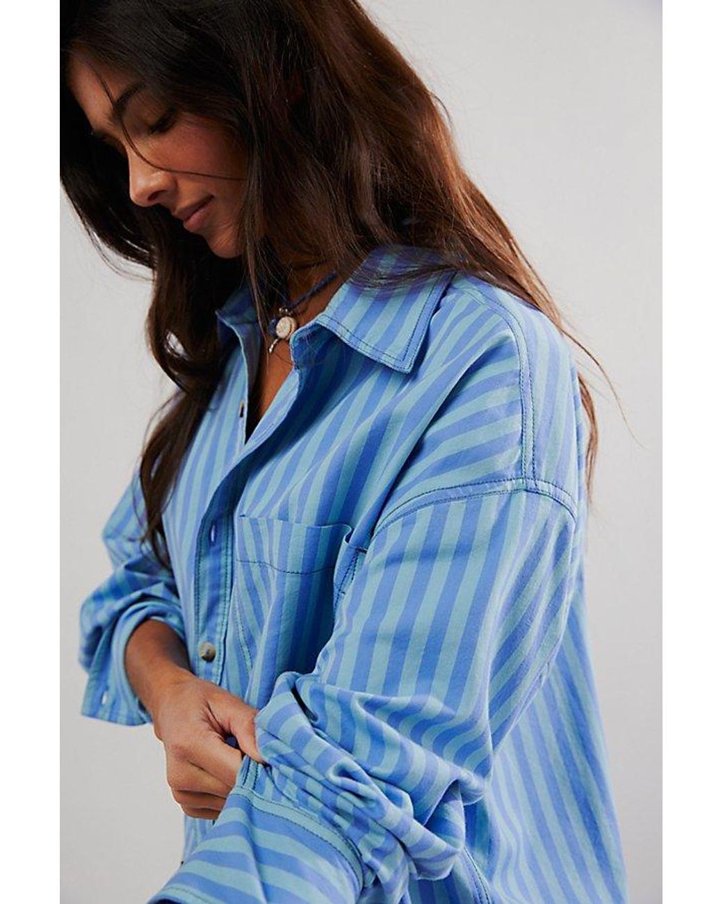 (取寄) フリーピープル レディース フレディ シャツ Free People women Freddie Shirt Oxford Blue We The Free Freddie Shirt | Free People