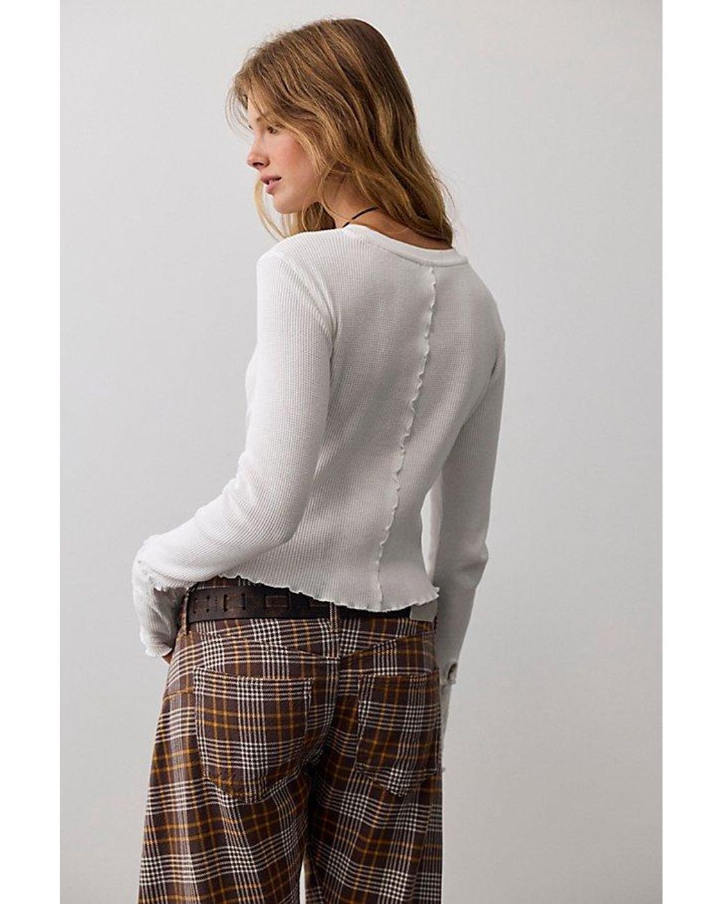 Free People Gray Piece By Piece Cuff Top