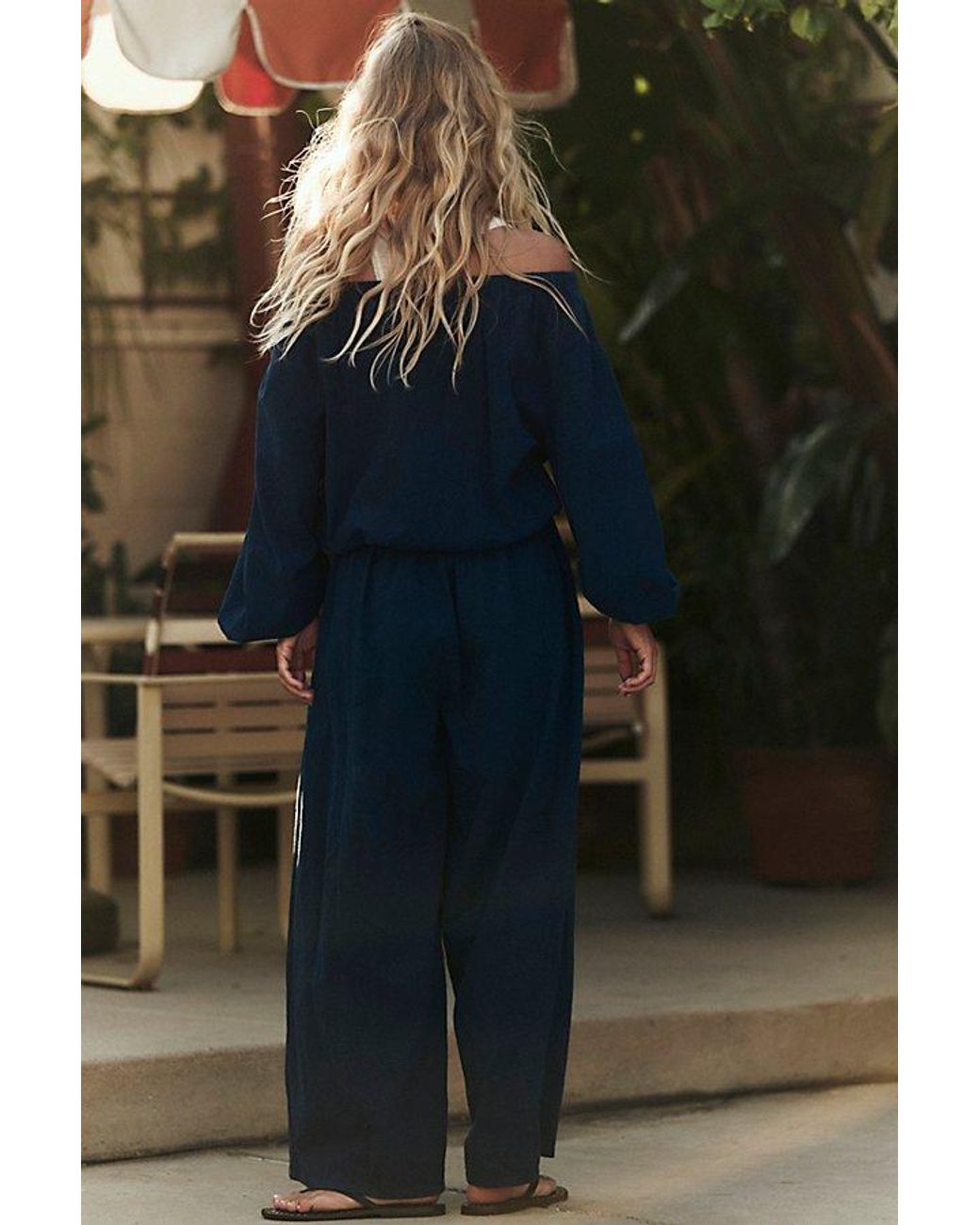 free-est Blue Alanza Convertible Jumpsuit By