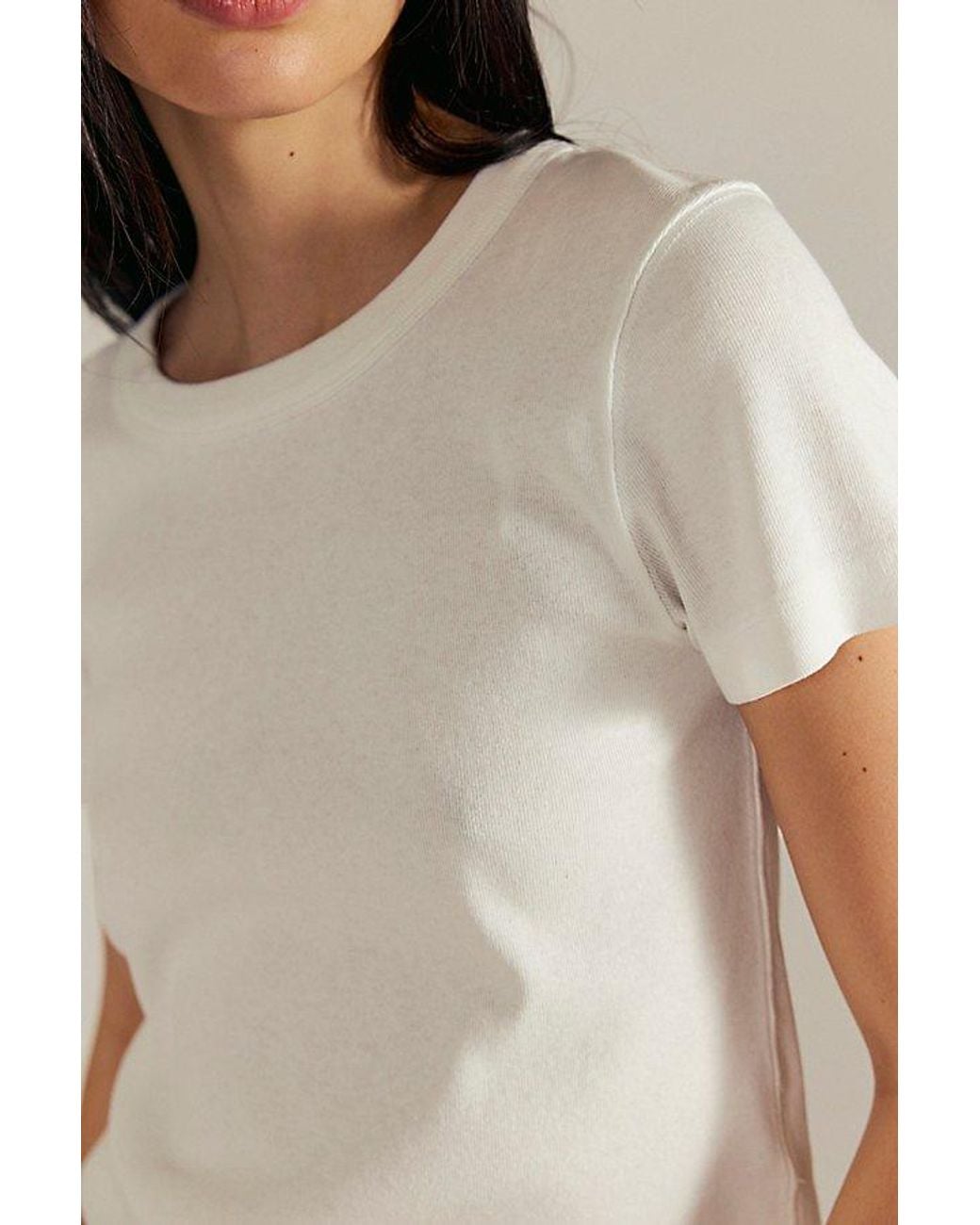 Free People Gray Atlas Crew Tee
