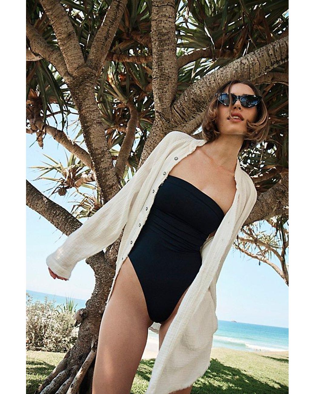 Toast Black Signature Tube One-Piece Swimsuit