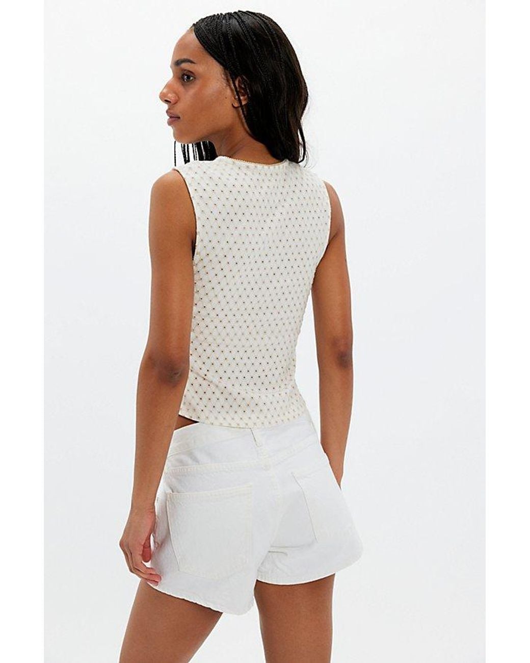 Free People White Good Graces Top