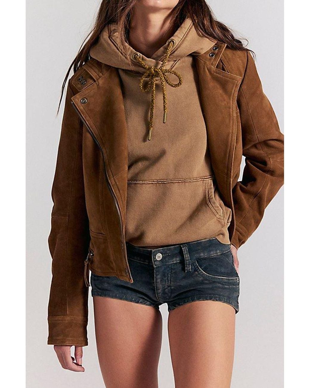 Free People Brown Midas Cord Micro Shorts
