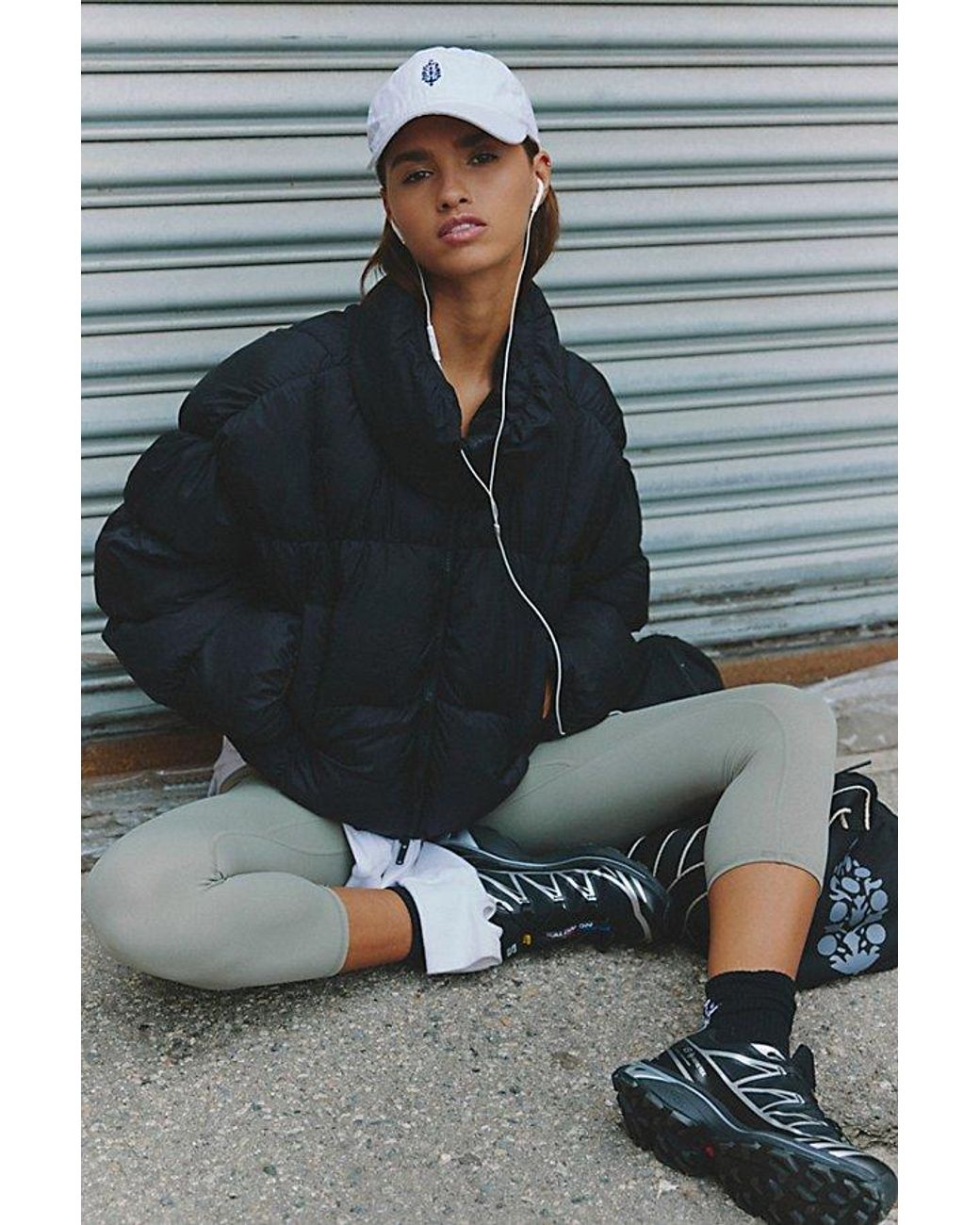 Fp Movement Gray In A Bubble Puffer Jacket