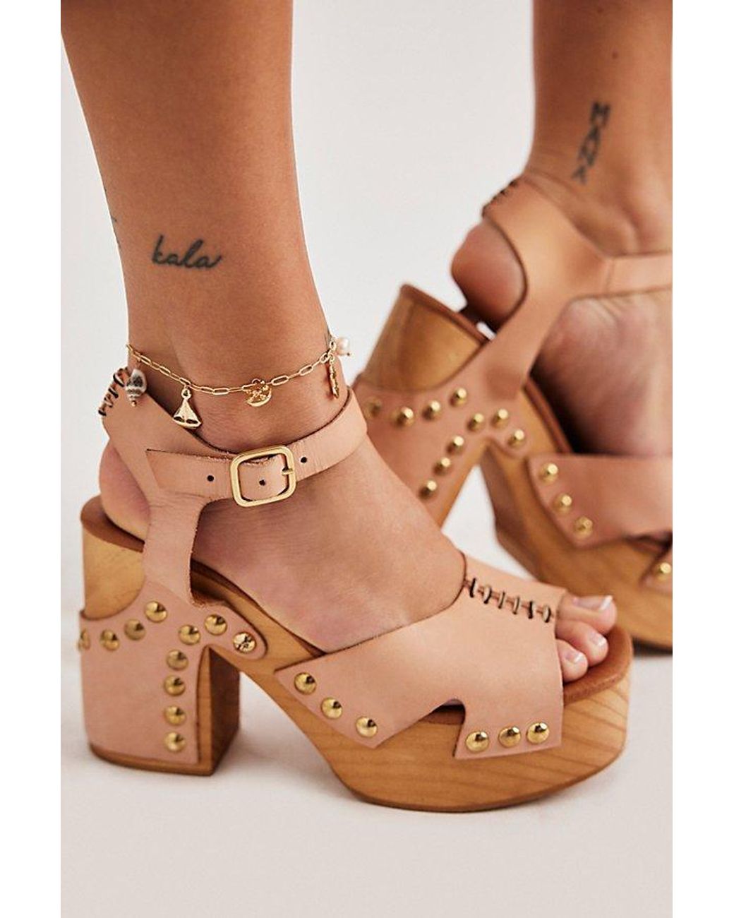 Free People Brown Cecily Clogs