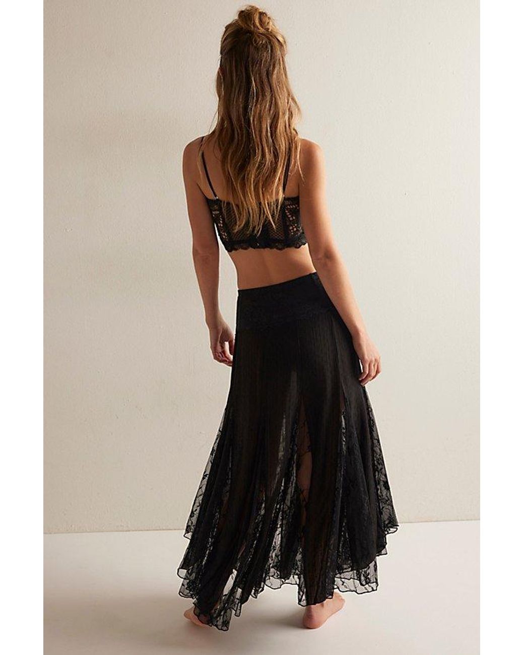 Intimately By Free People Brown Nice To Meet You Maxi Slip Skirt By