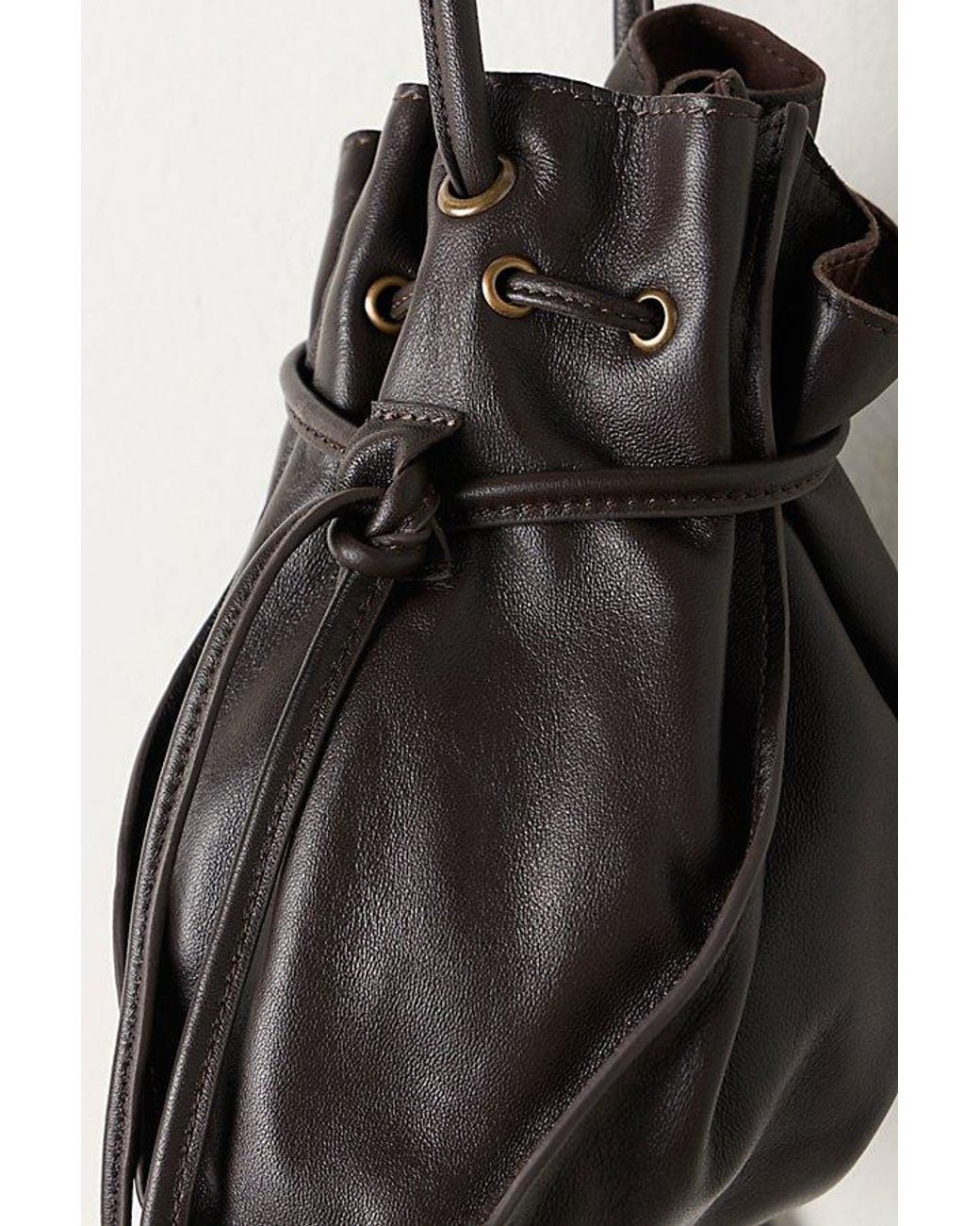 Free People Green Lucy Leather Pouch