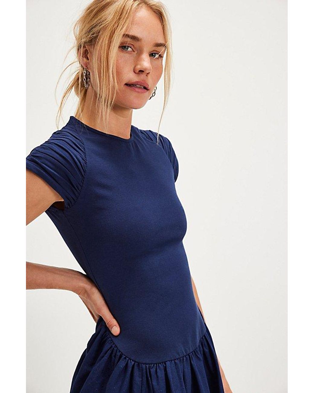 Free People Blue Afternoon Elegance Midi Dress