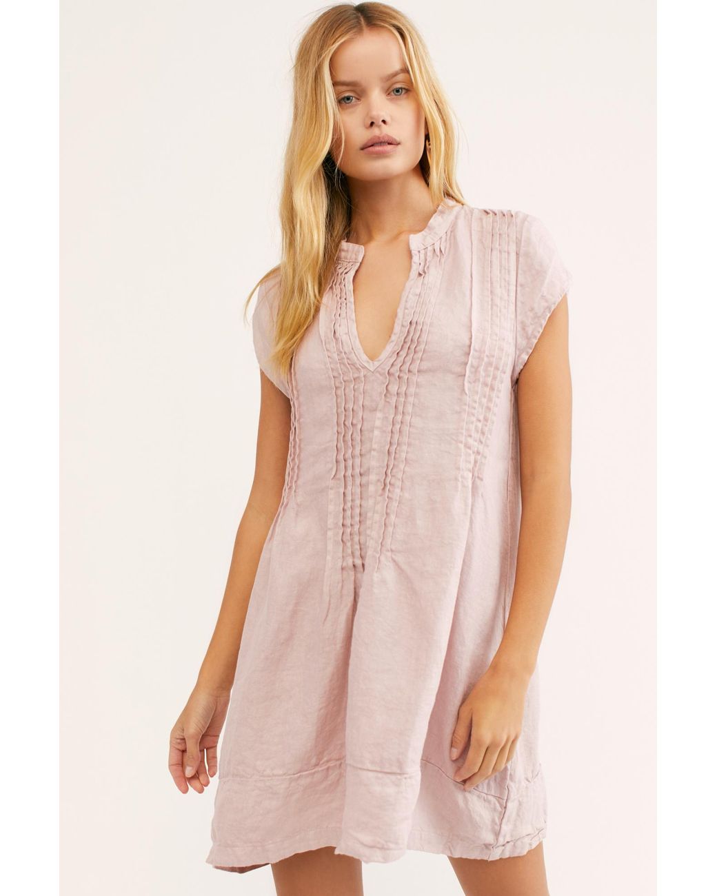 Free People River Linen Tunic By Cp Shades in Pink - Lyst