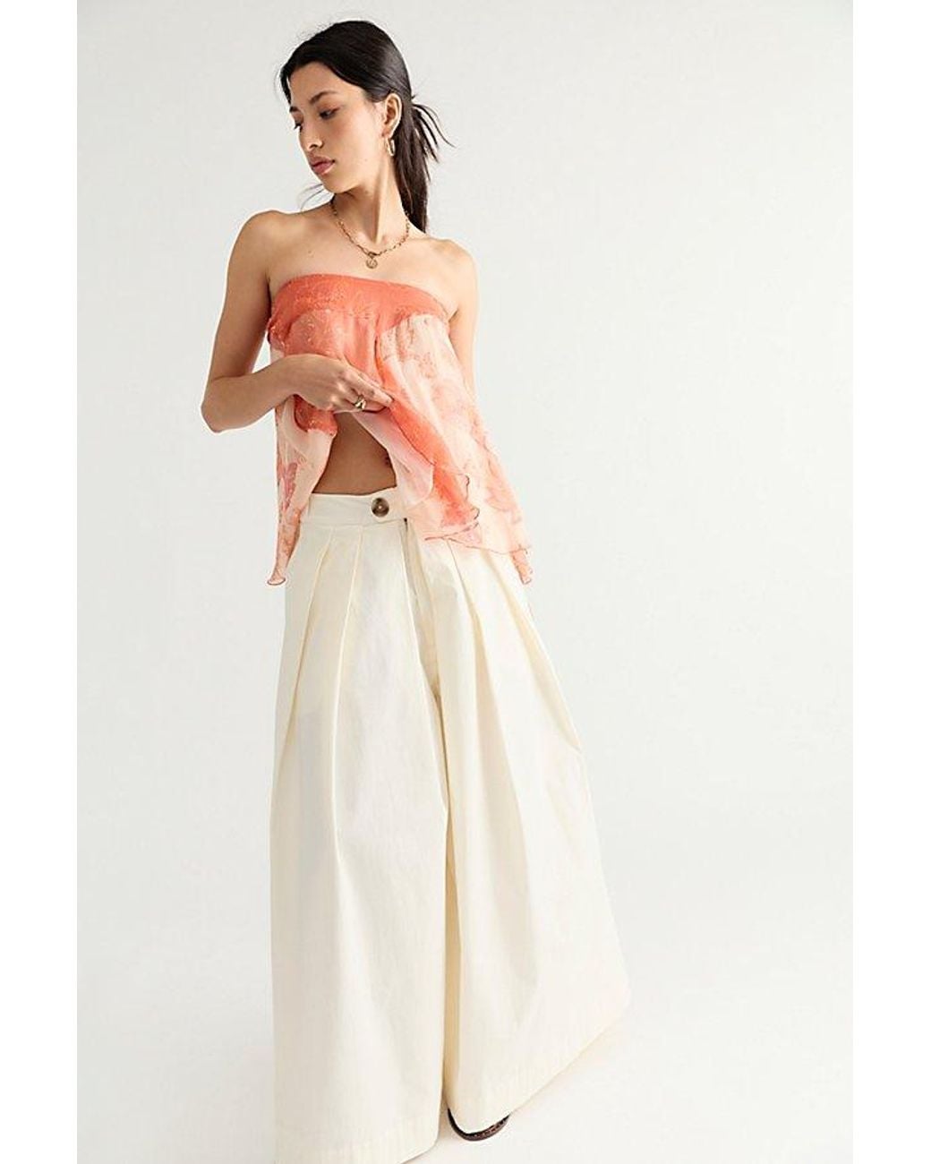 Free People Multicolor Cleo Mixed Print Tube Top