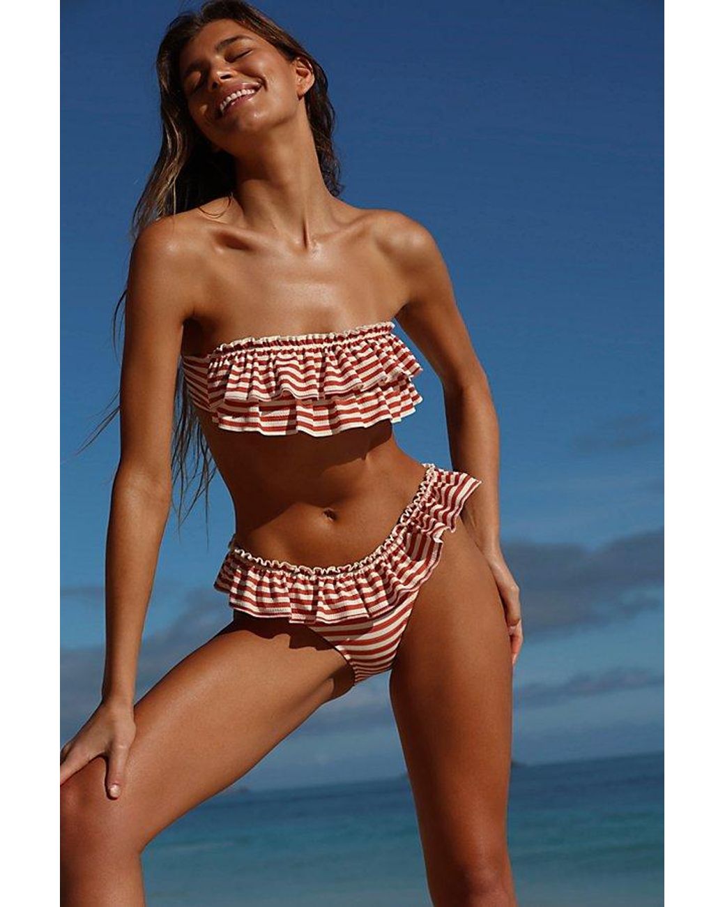 Solid & Striped Blue The Kaia Bikini Bottoms