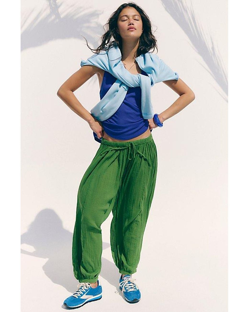 free-est Green Playa Party Balloon Pants By
