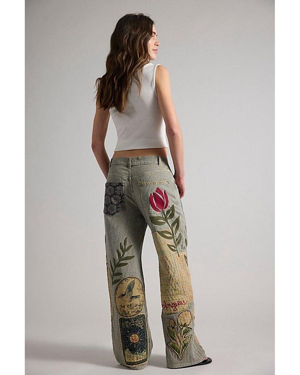 Free People Multicolor Holland Boyfriend Jeans