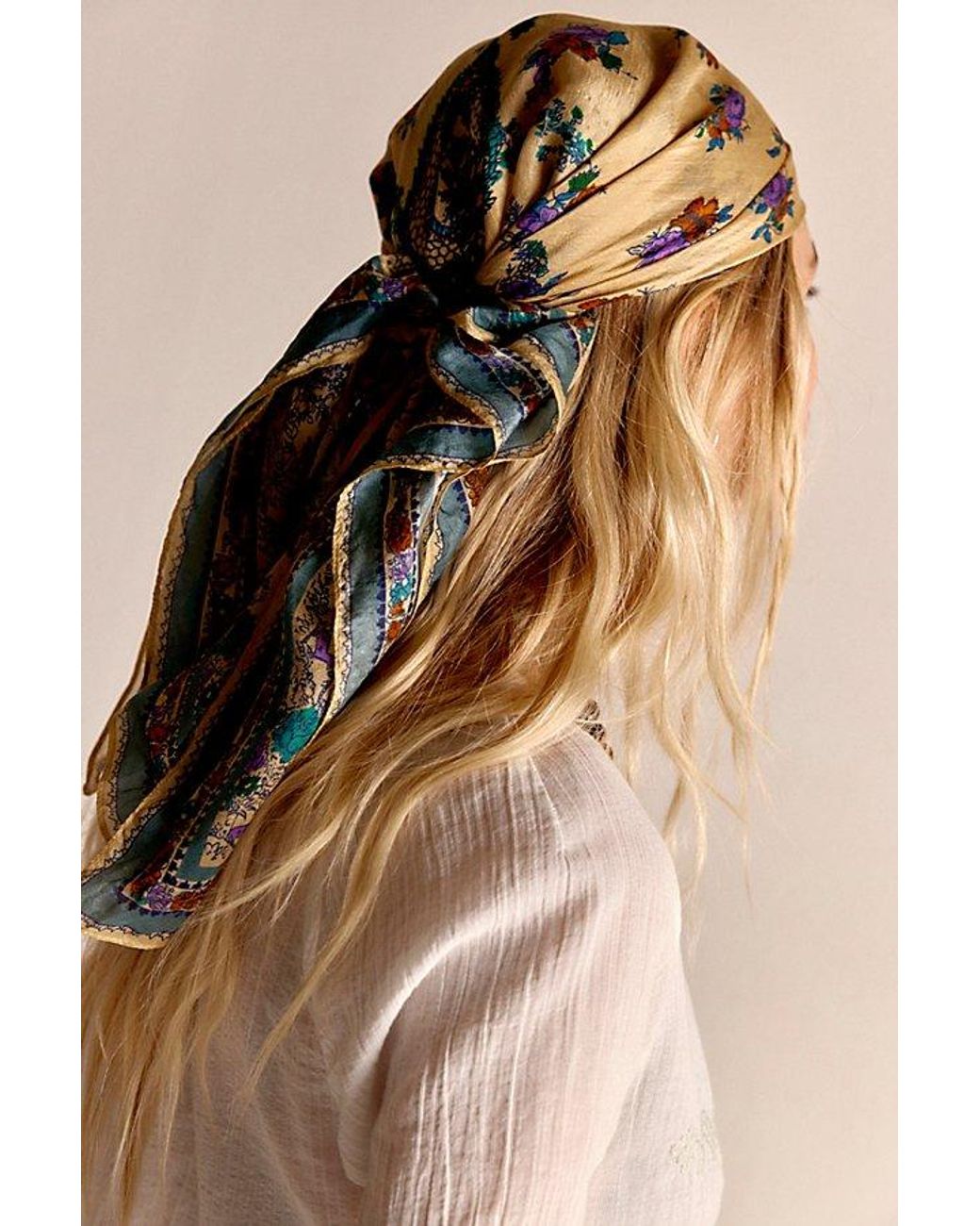 Free People Multicolor So Silk Printed Bandana