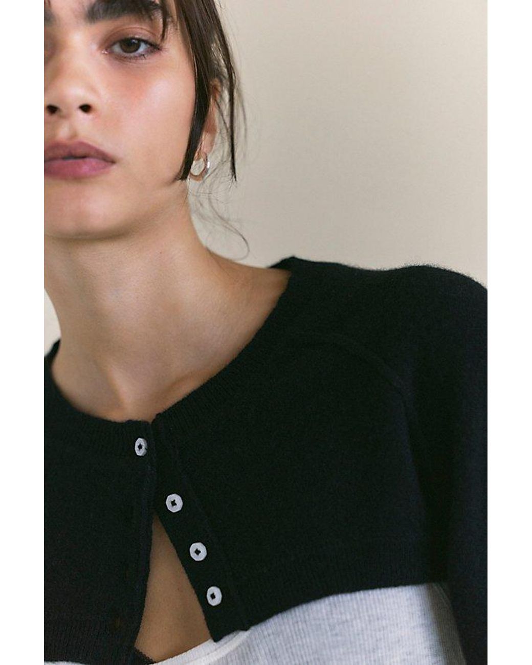 Free People Black Porta Cashmere Shrug