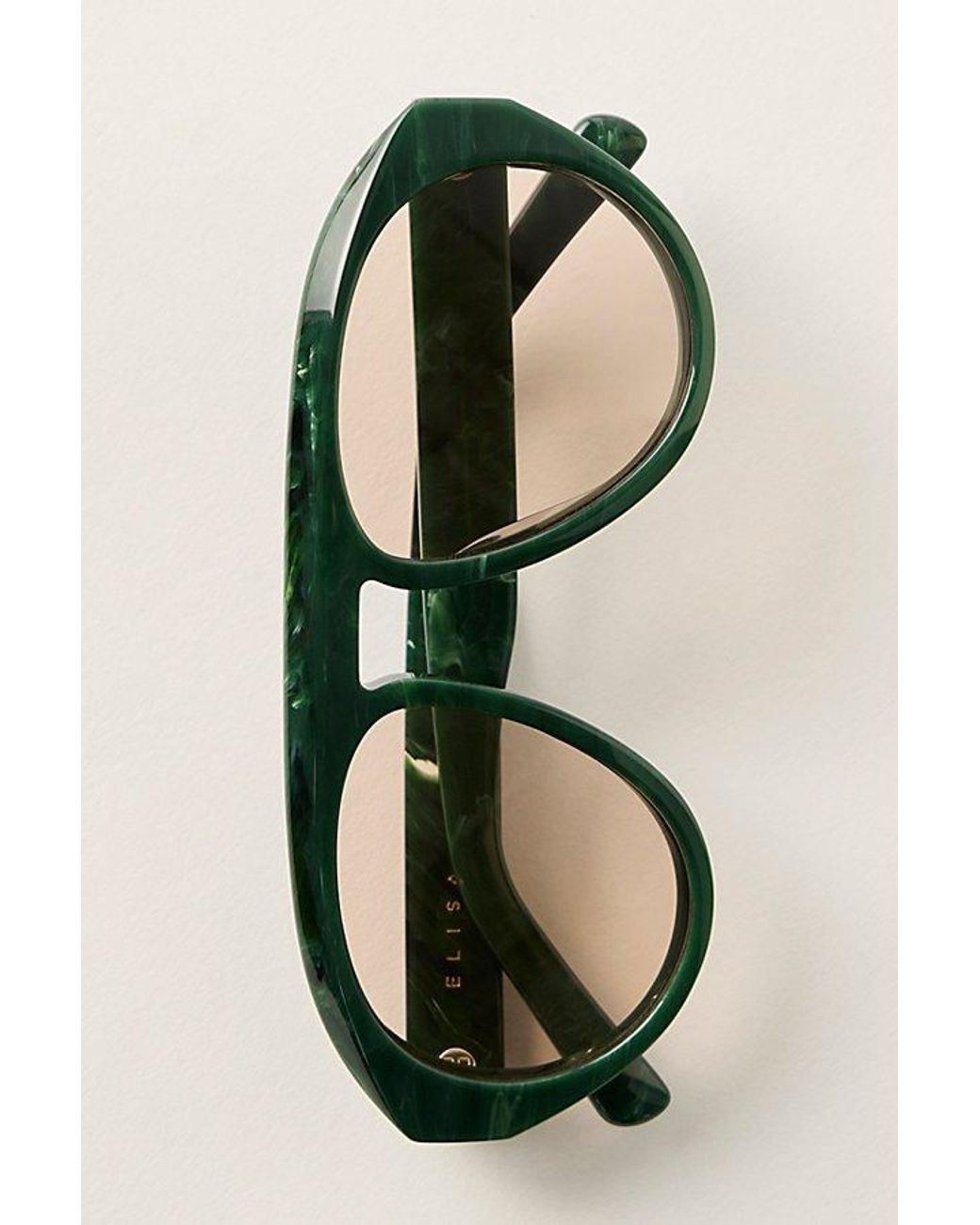 Elisa Johnson Green Val Aviator Sunglasses