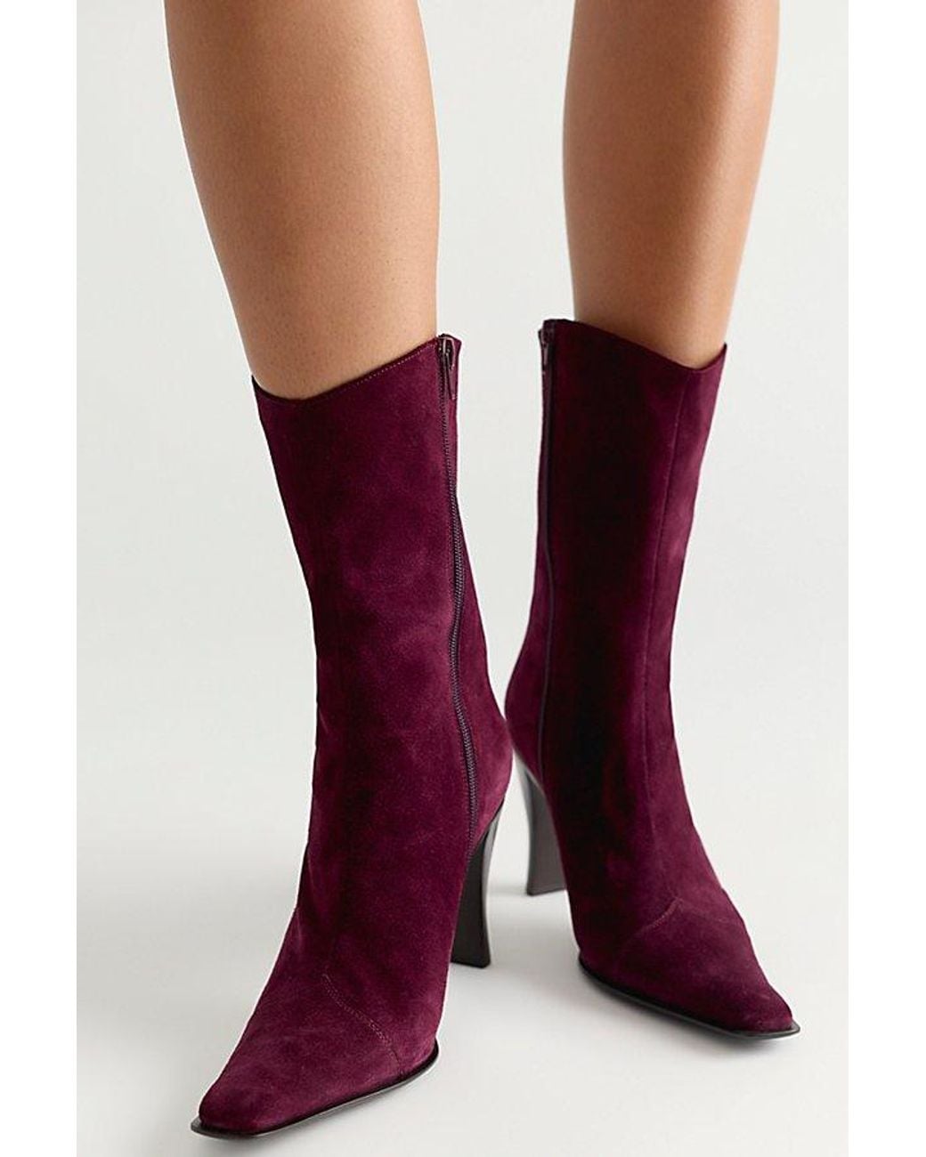 Jeffrey Campbell Red Sweet Talker Snip Toe Boots Shoe By