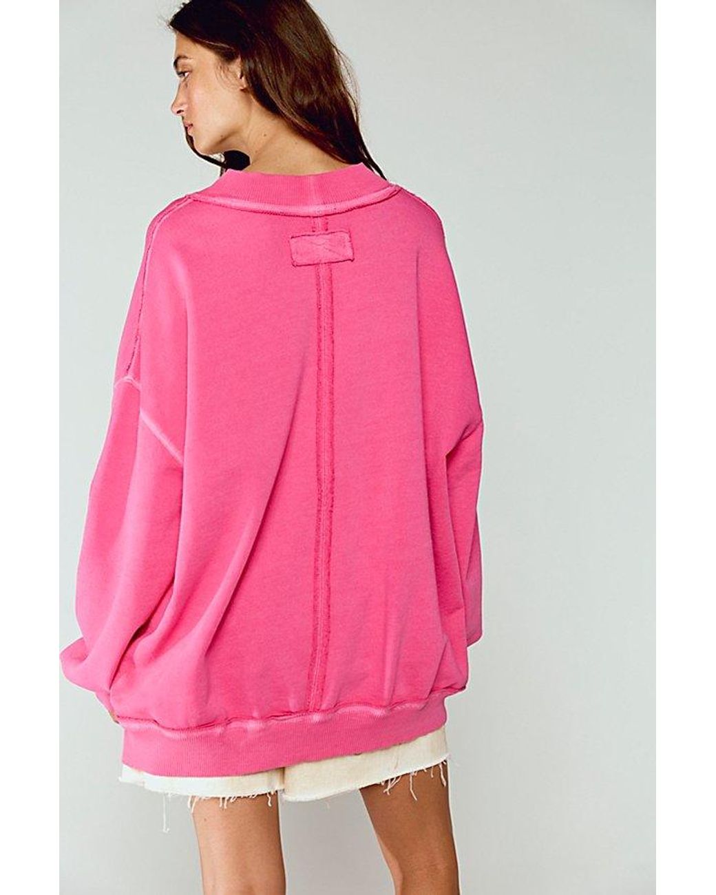 Free People Pink Palm Springs Pullover