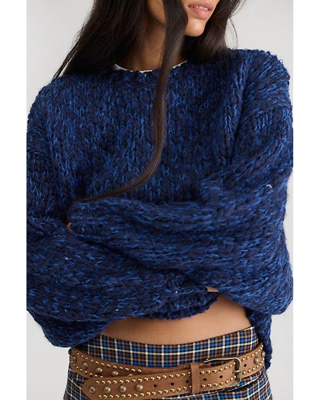 Free People Blue George Pullover