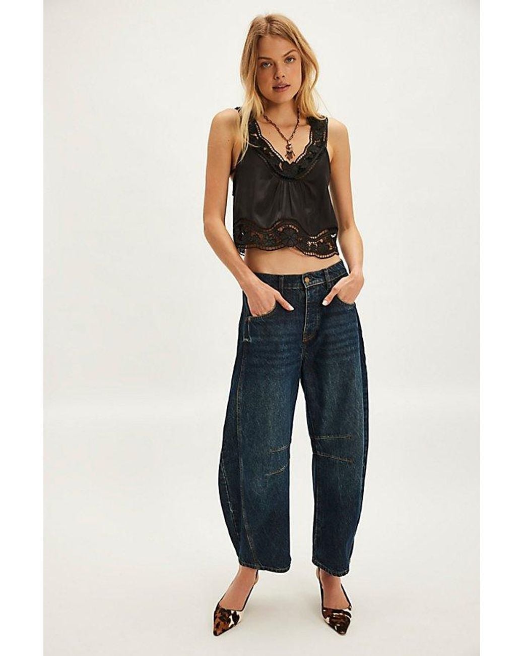Free People Blue Ruthie Top