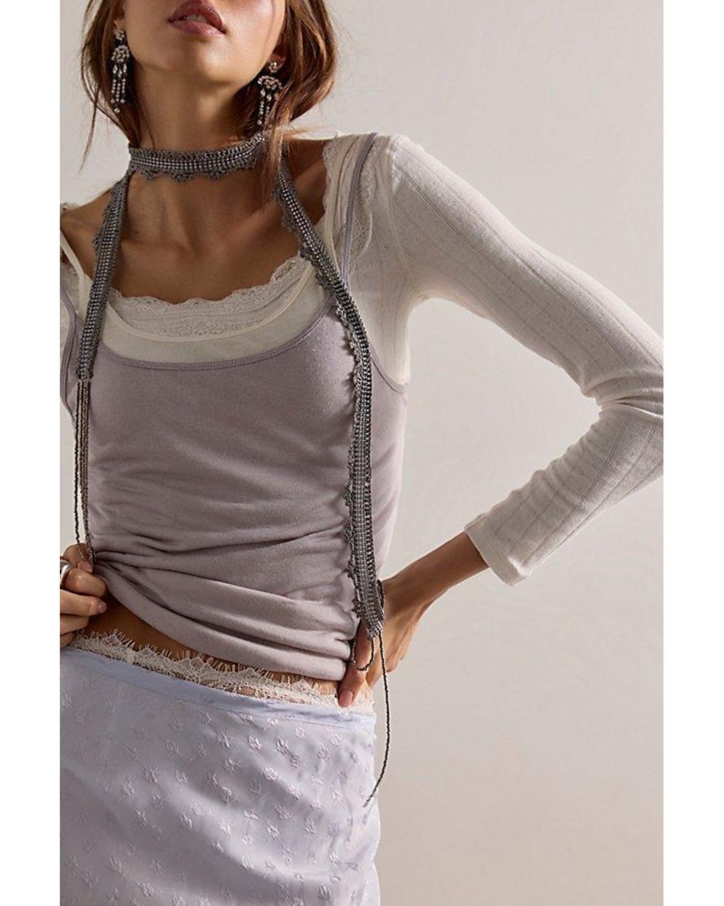 Intimately By Free People Brown Classic Keepsake Pointelle Long Sleeve By