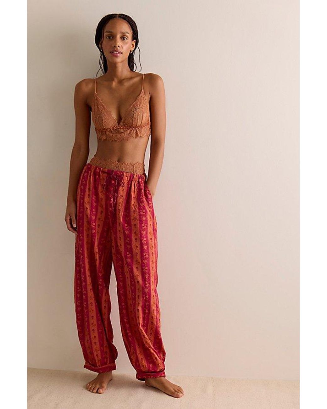 Intimately By Free People Red On Repeat Pyjama Trousers By