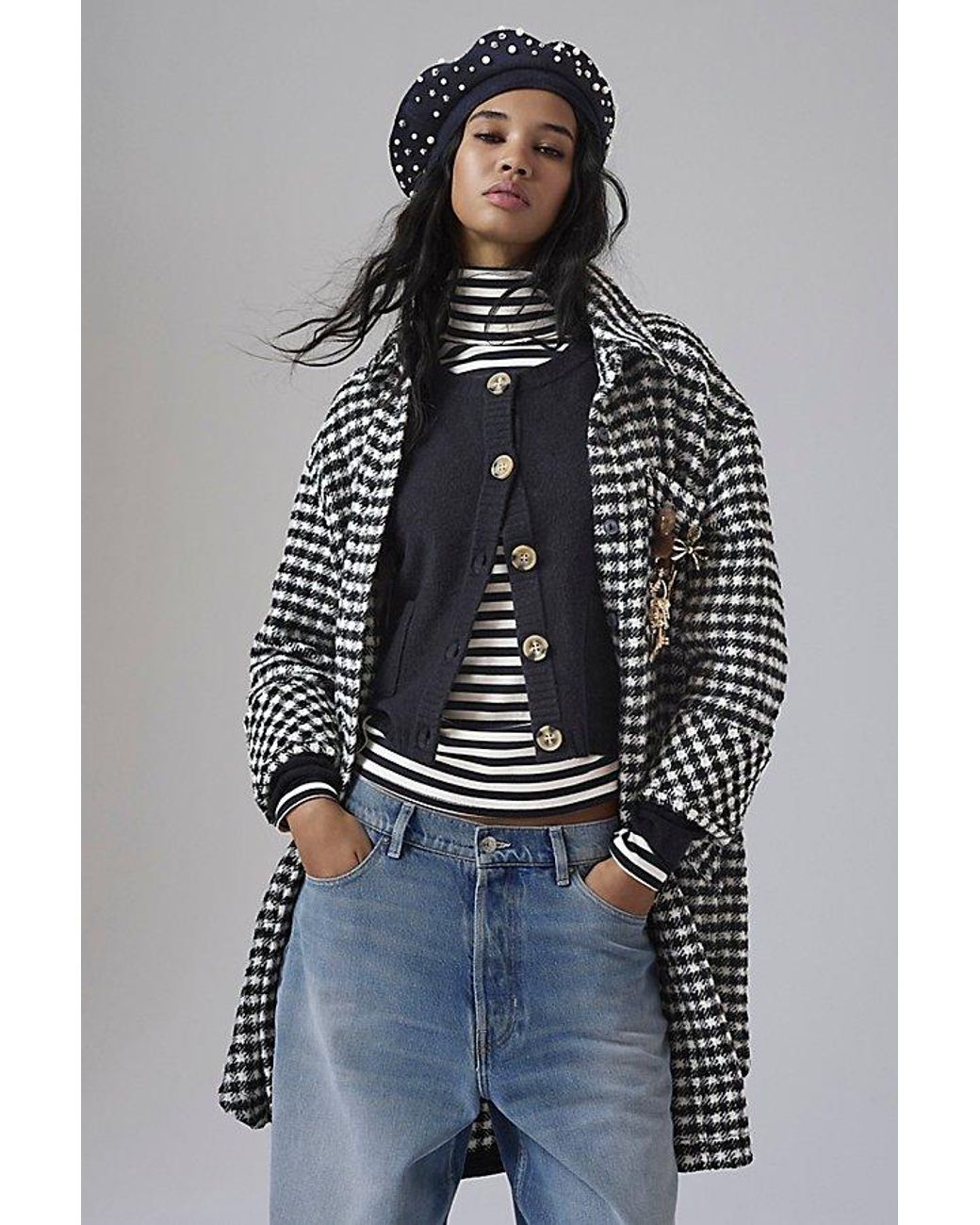 Free People Blue So Emma Pearl Beret