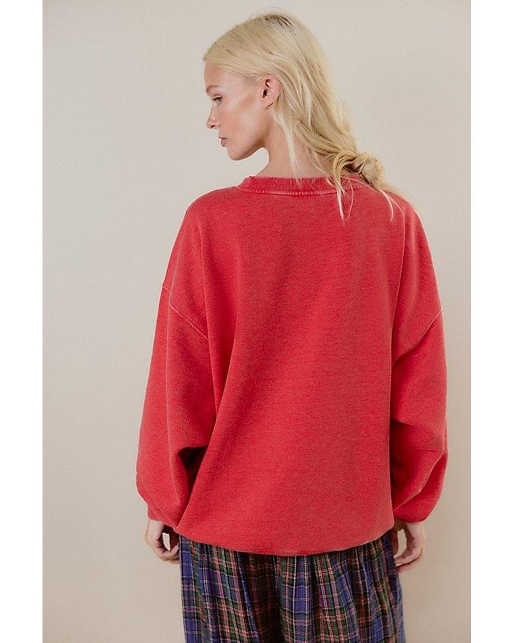 Intimately By Free People Red Slow It Down Pullover By