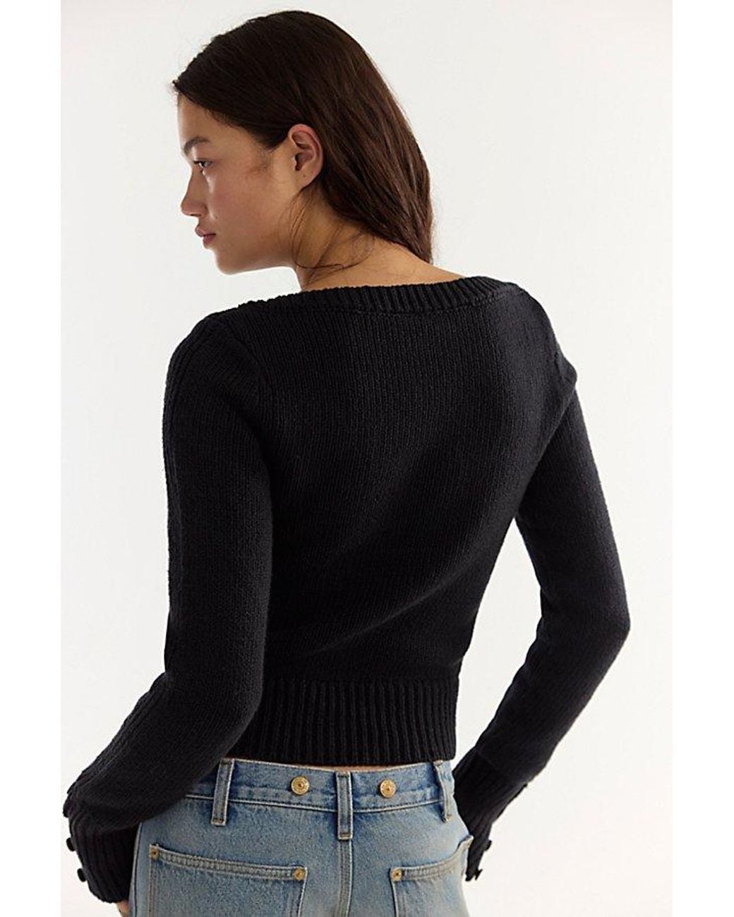 Free People Black Mila Pullover