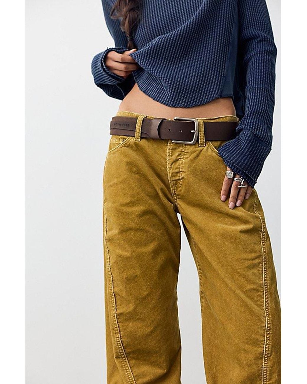 Free People Blue We The Free Fable Washed Cord Twisted Jeans