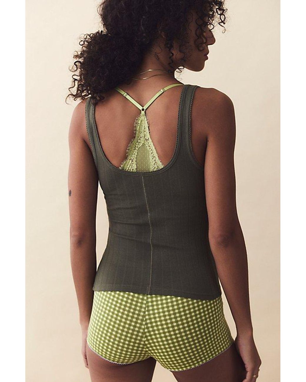 Intimately By Free People Black End Game Pointelle Tank Top By