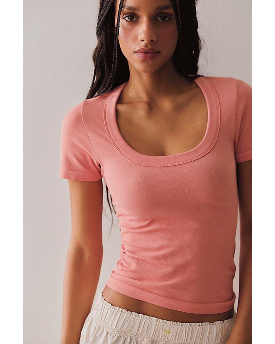Intimately By Free People Red Simply Soft Tee By