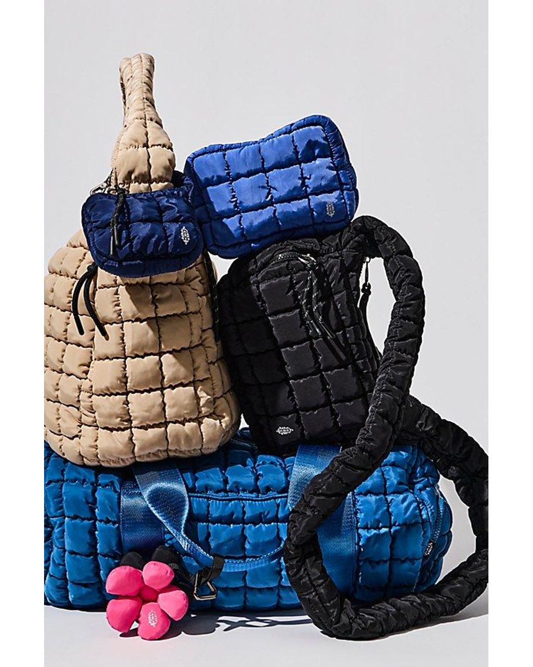 Fp Movement Black Quilted Baby Carryall Sling Bag