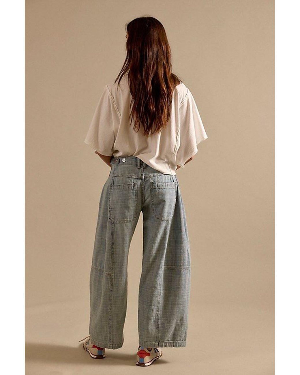 Free People Natural Free To Roam Cropped Jeans