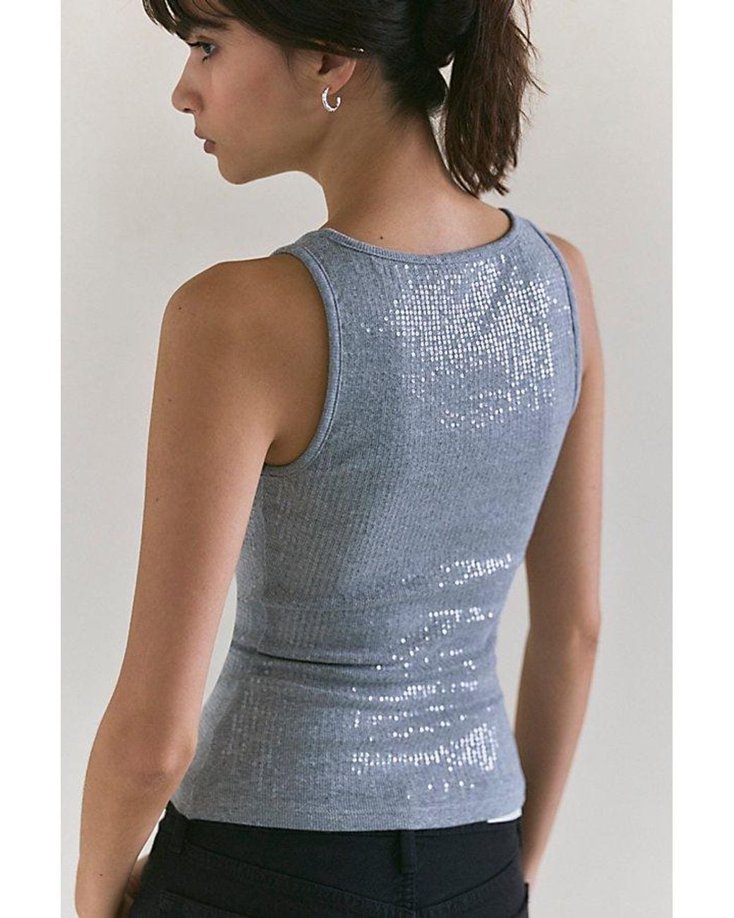 Intimately By Free People Blue Night Shine Tank Top By