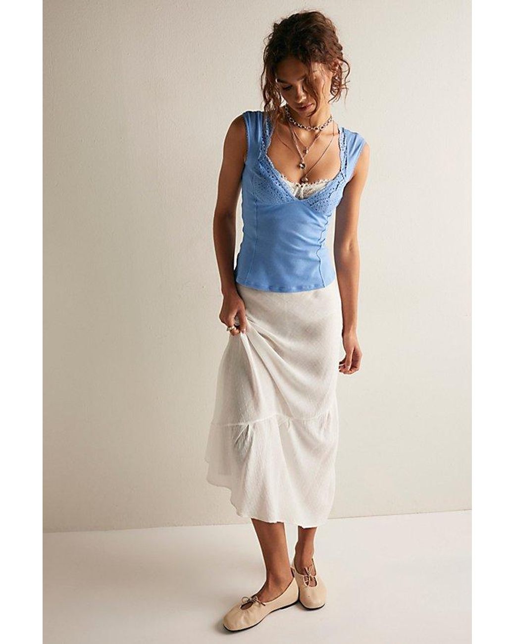 Intimately By Free People Blue Blush Hour Tee By