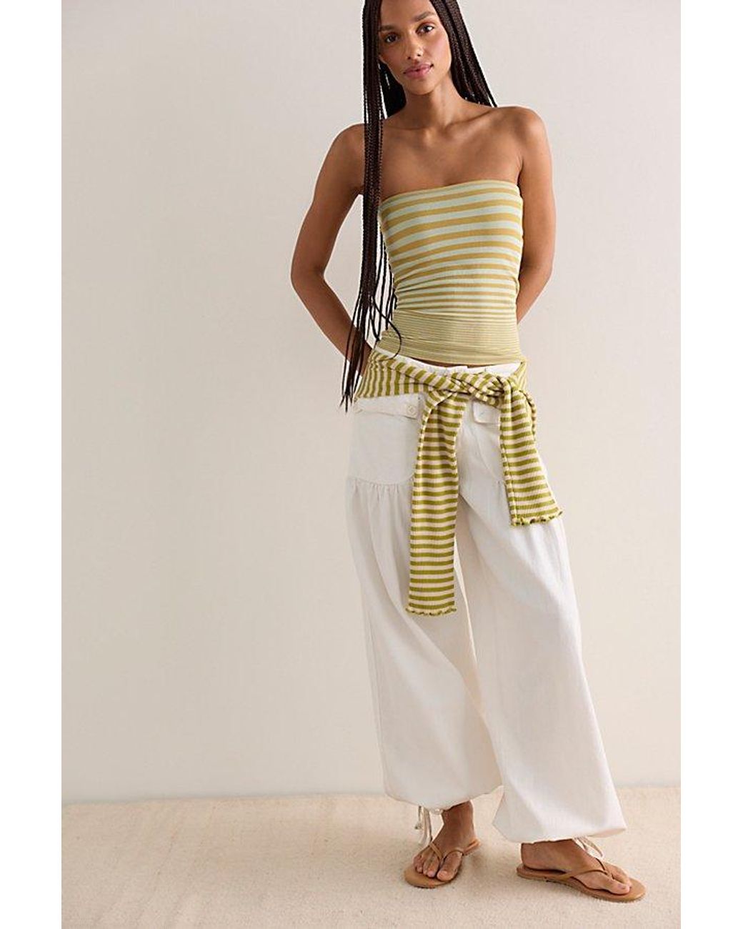 Intimately By Free People Yellow So Soft Seamless Modal Stripe Tube Top By