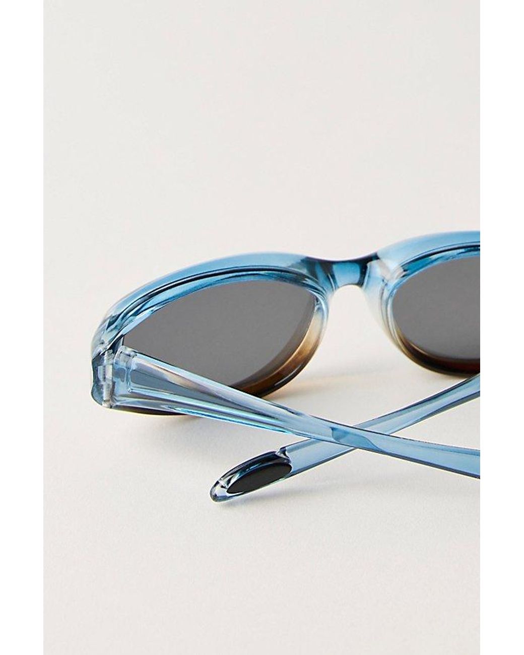 Free People Blue Weston Wrap Around Sunglasses