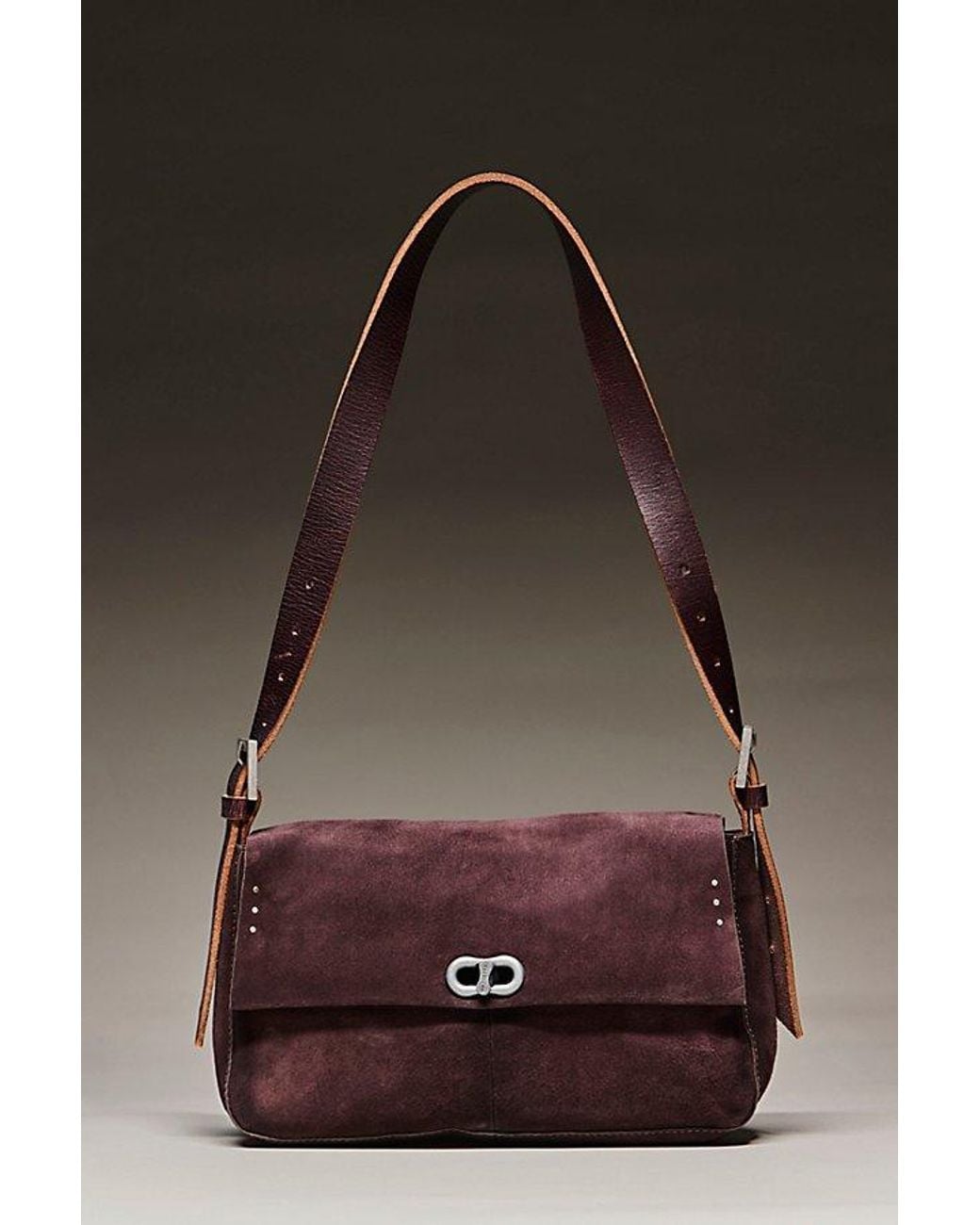 Free People Brown Parker Suede Shoulder Bag