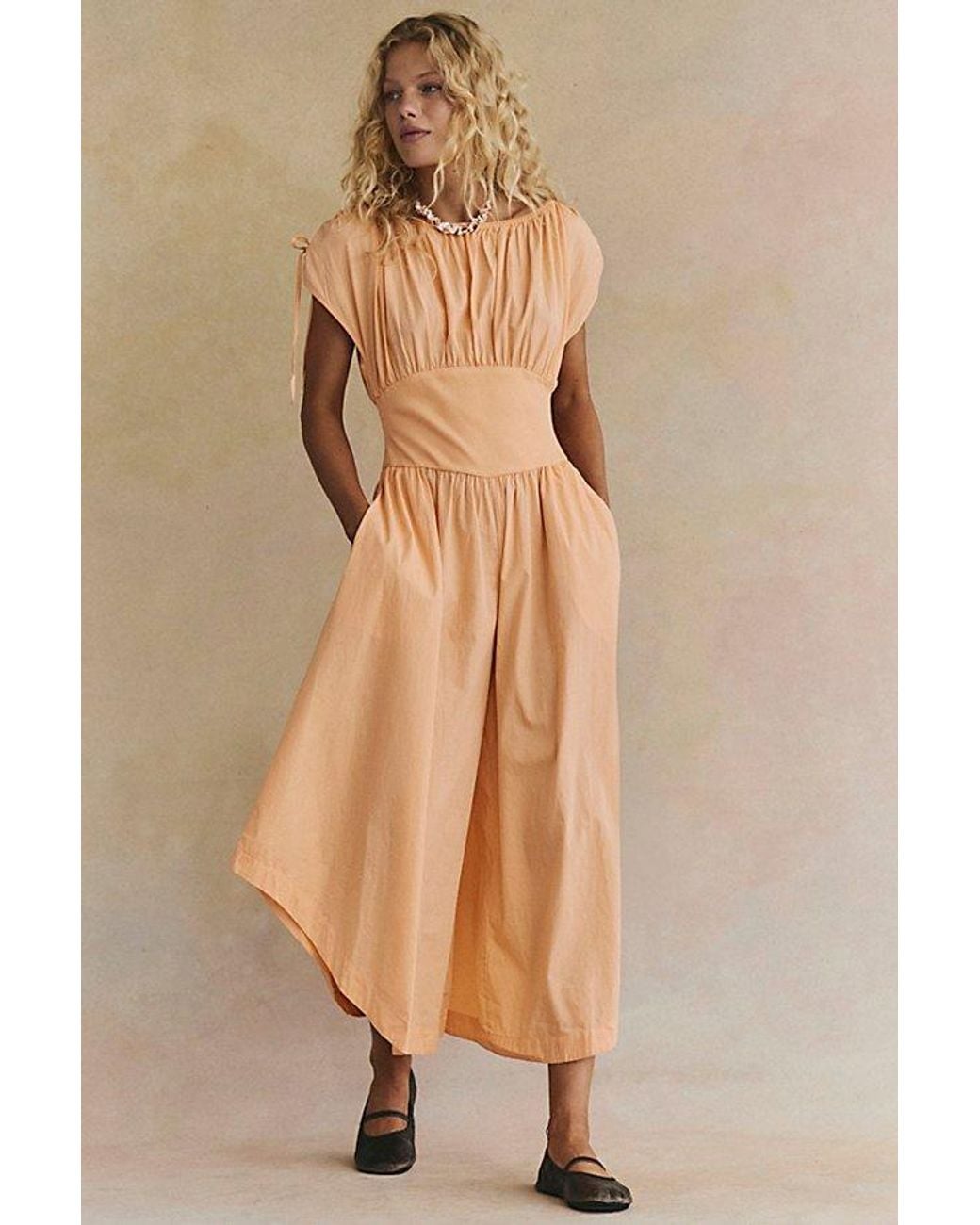 free-est Natural Ambrose Cotton One-Piece Jumpsuit By
