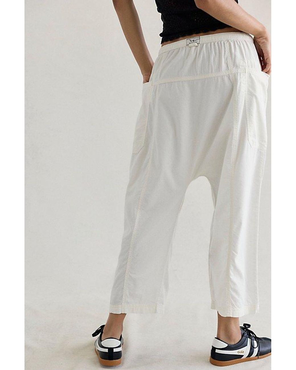 Free People Multicolor Need You Now Solid Cotton-Poplin Harem Pants