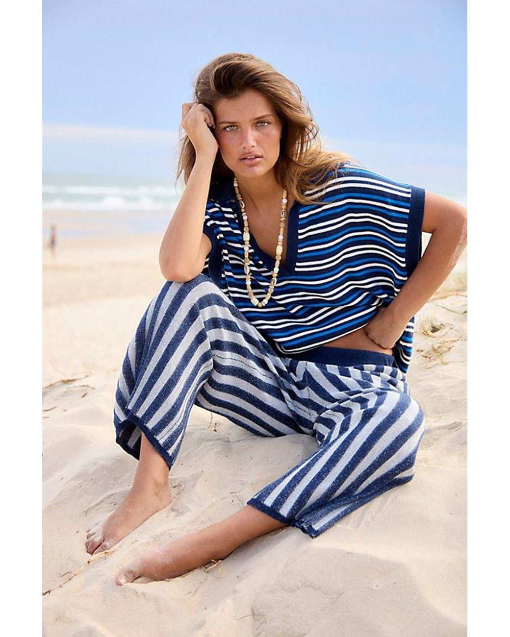free-est Blue Miller Sweater Set