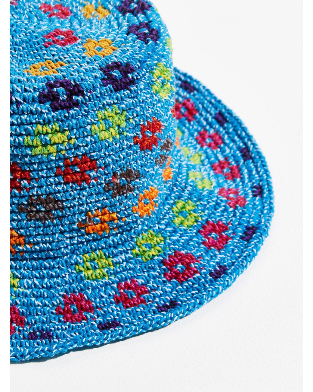 Cotton Daisy Chain Crochet Bucket Hat 