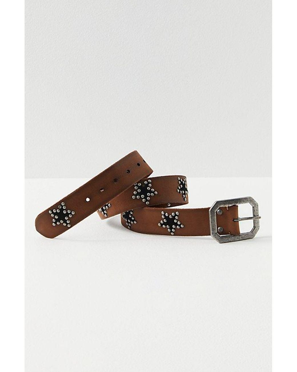 Free People Brown Starcrossed Studded Belt