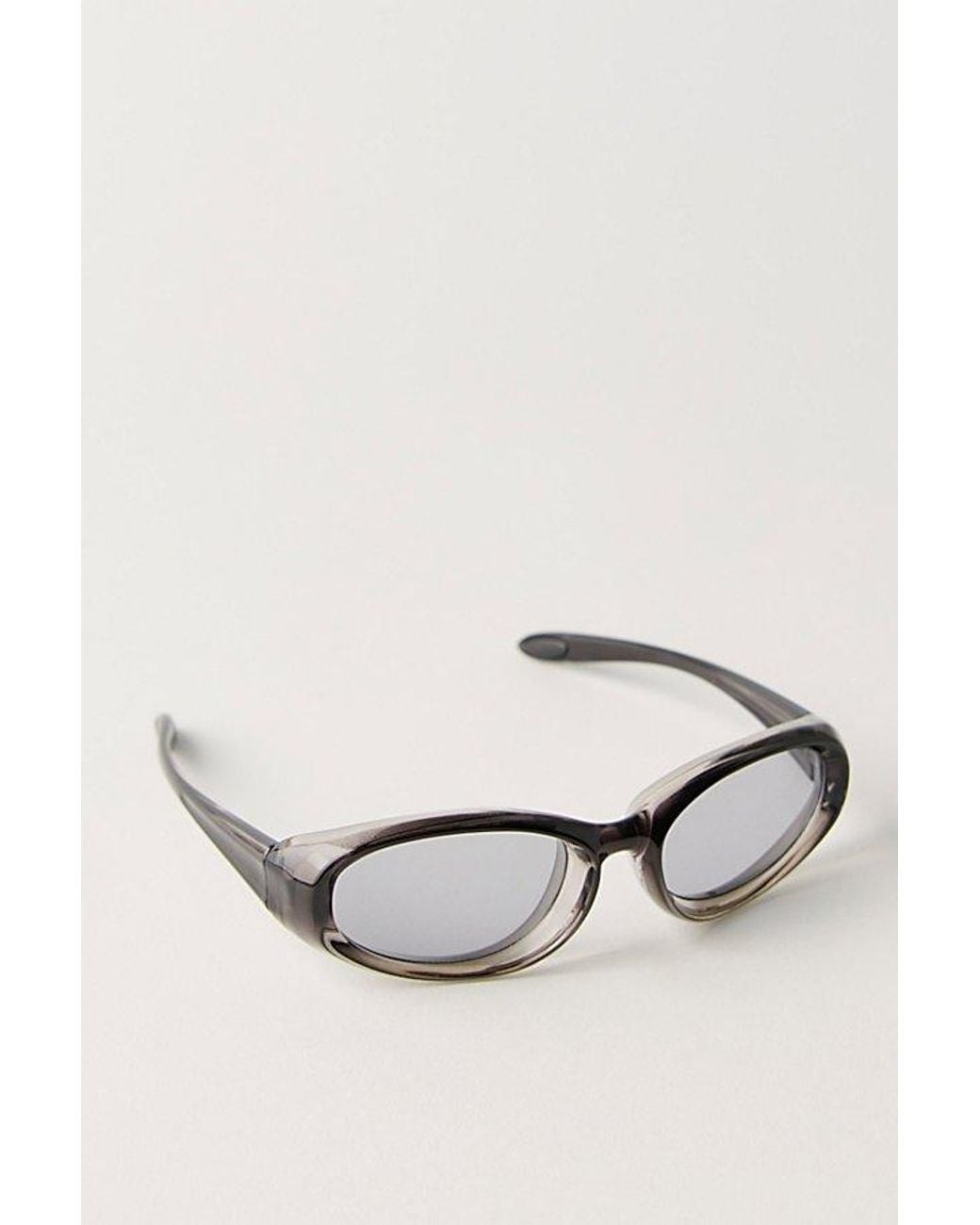 Free People Black Weston Wrap Around Sunglasses