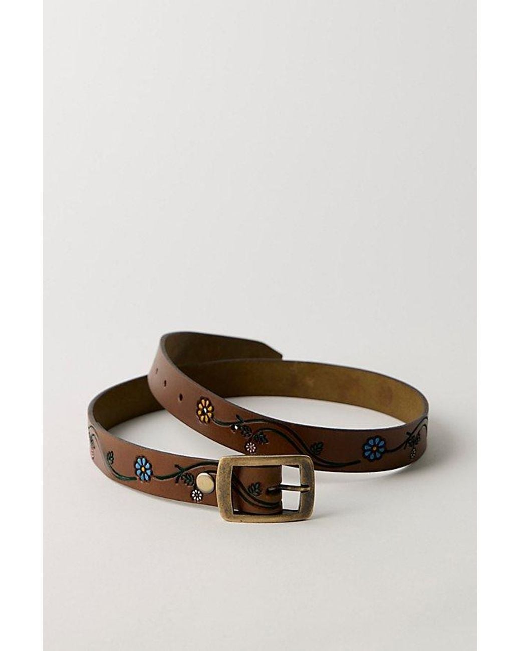 Free People Brown Petra Leather Belt