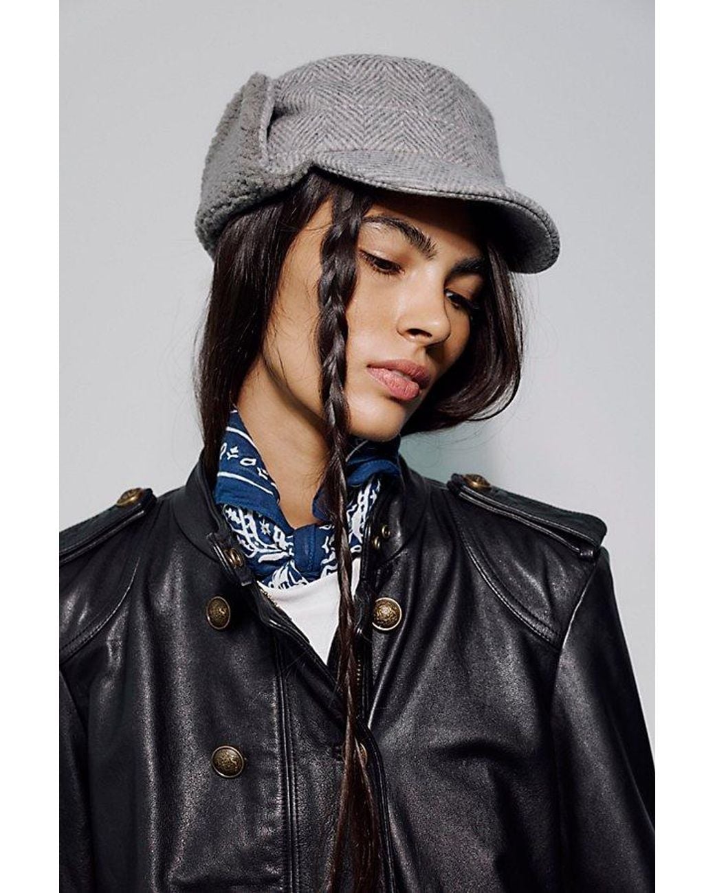 Free People Black Cozy Convertible Cadet Hat